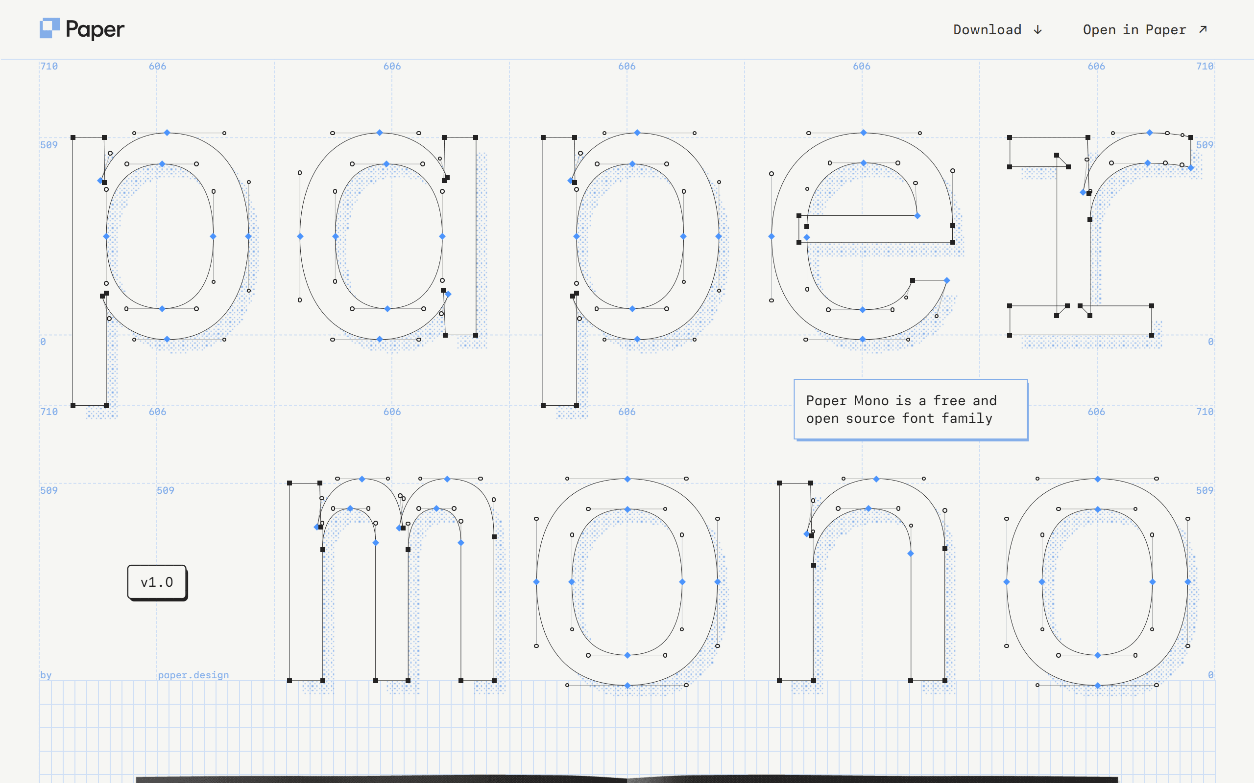 Paper Mono website